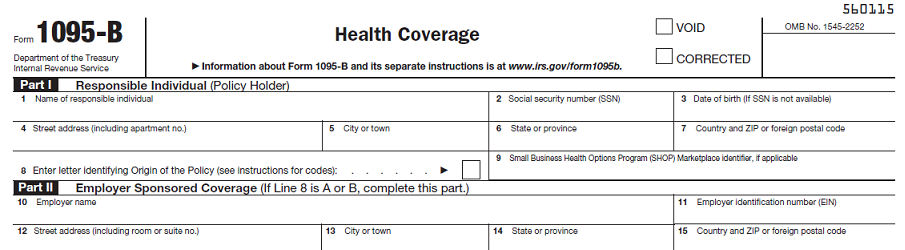 IRS Form 1095-B