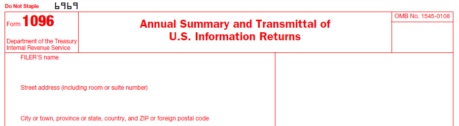 IRS Form 1096