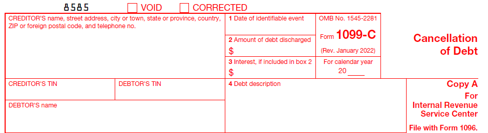 IRS Form 1099-C