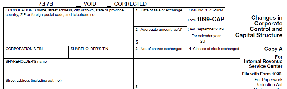 IRS Form 1099-CAP