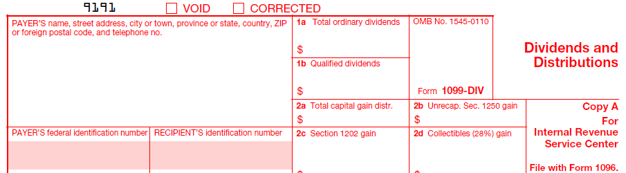 IRS Form 1099-DIV