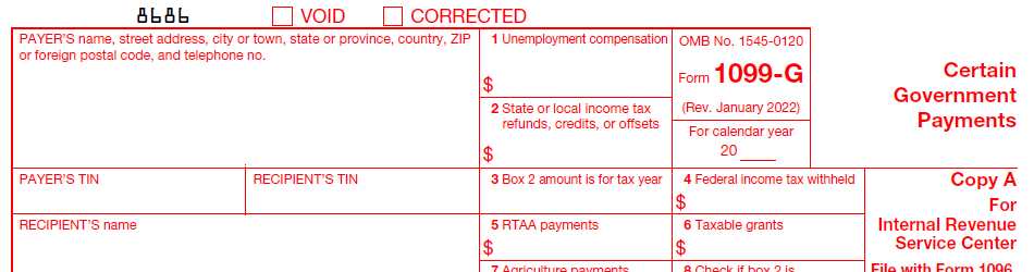 IRS Form 1099-G