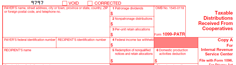 IRS Form 1099-PATR