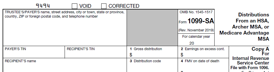 IRS Form 1099-SA